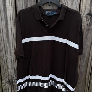 Polo by Ralph Lauren Black and White Striped Polo Shirt
